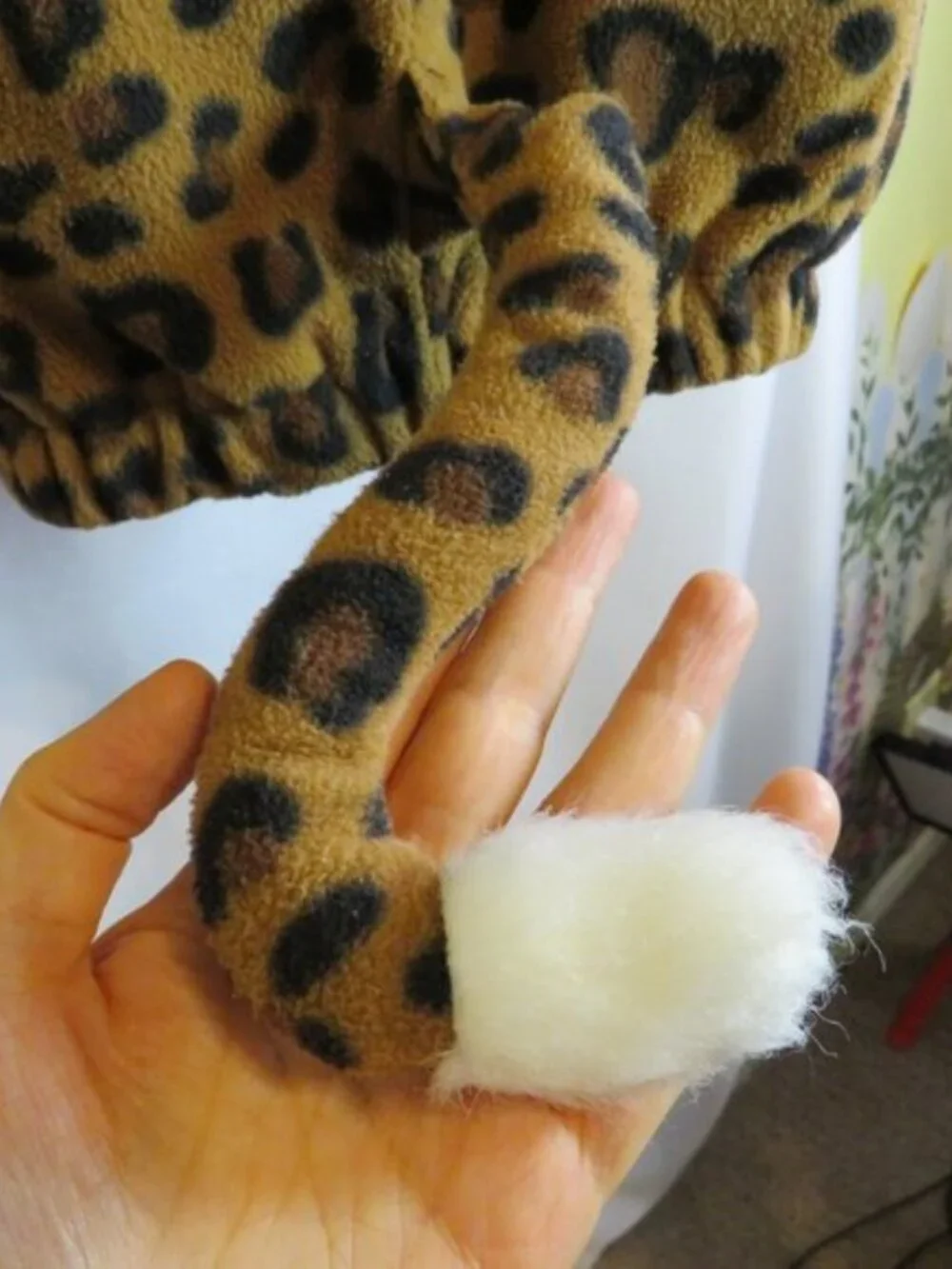 Old Navy Baby Girl Leopard Costume Jacket Hooded Plush Bow Tail 6-12 Months